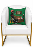 “Let’s Get To That” – Graphic Cushion Green