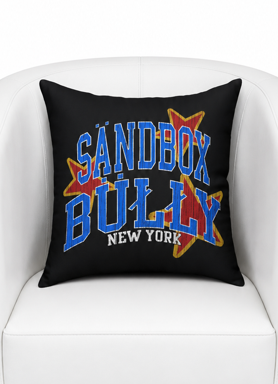 “SAND BOX BULLY – New York” Cushion (Black)