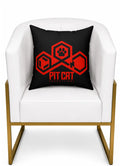 Pit Cat Graphic Cushion – Black