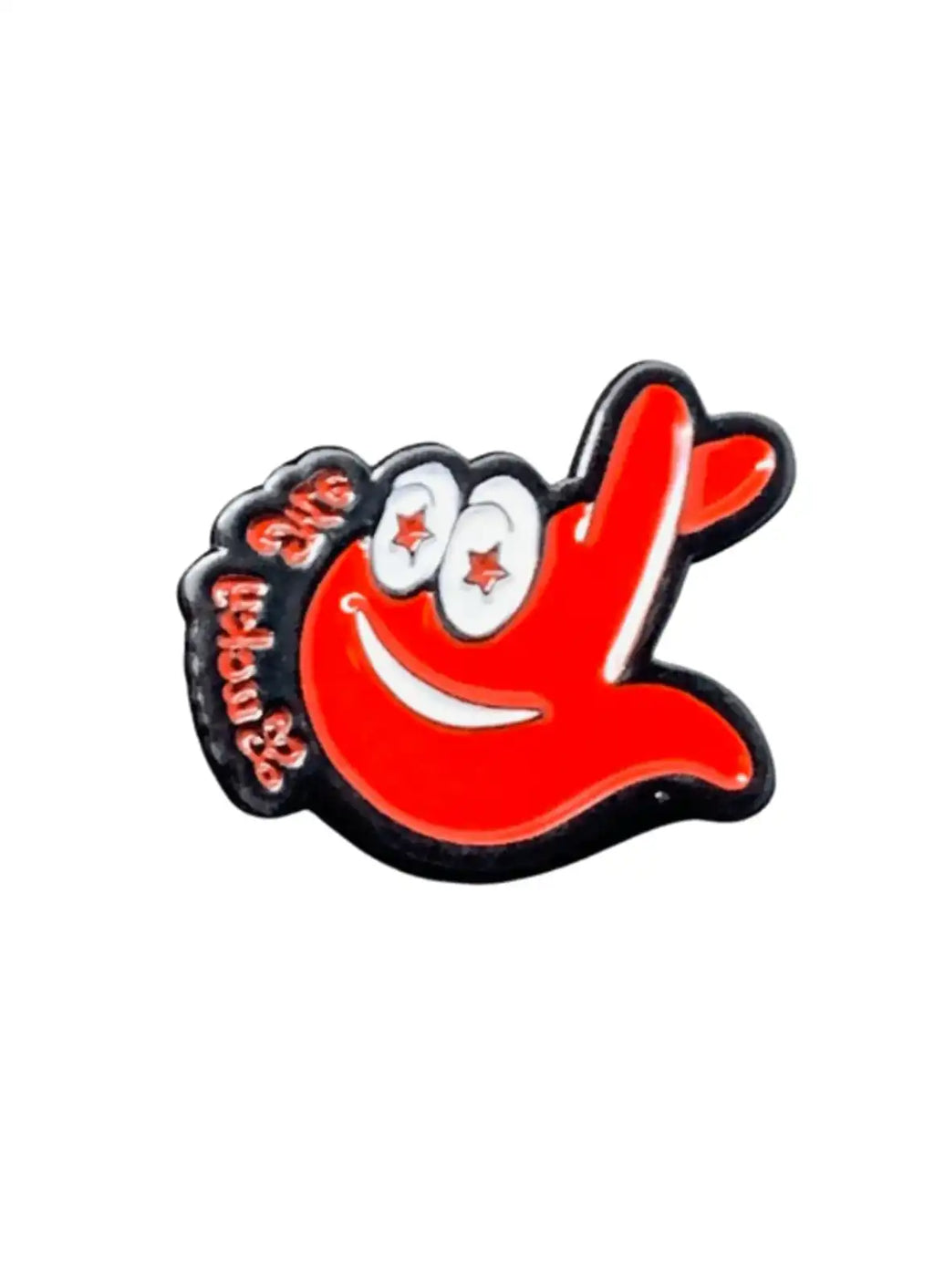 “Lucky Me” – Hand Icon Lapel Pin (Red)
