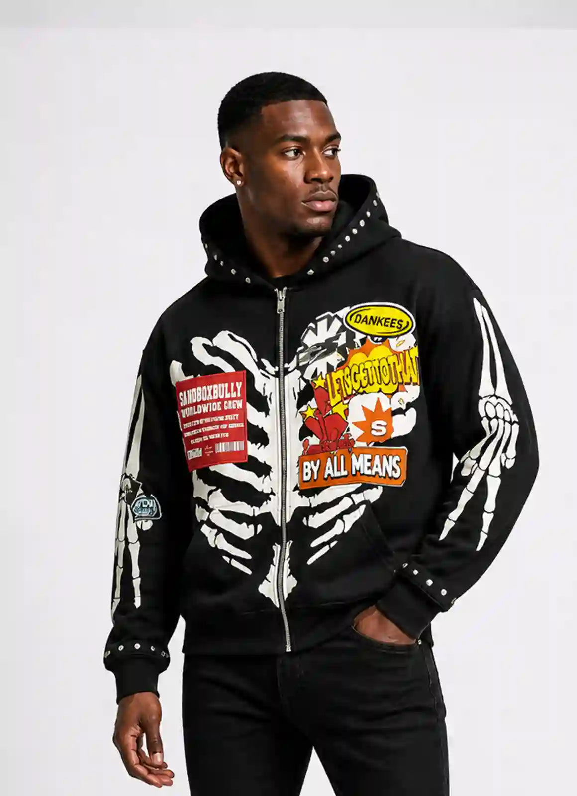 By All Means- Skeleton Hoodie