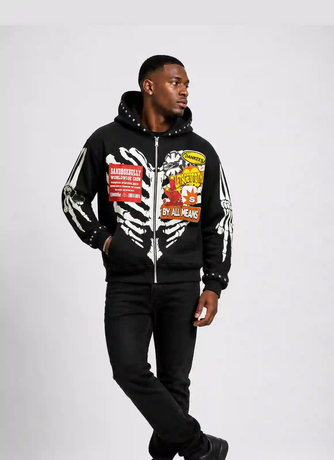 By All Means- Skeleton Hoodie