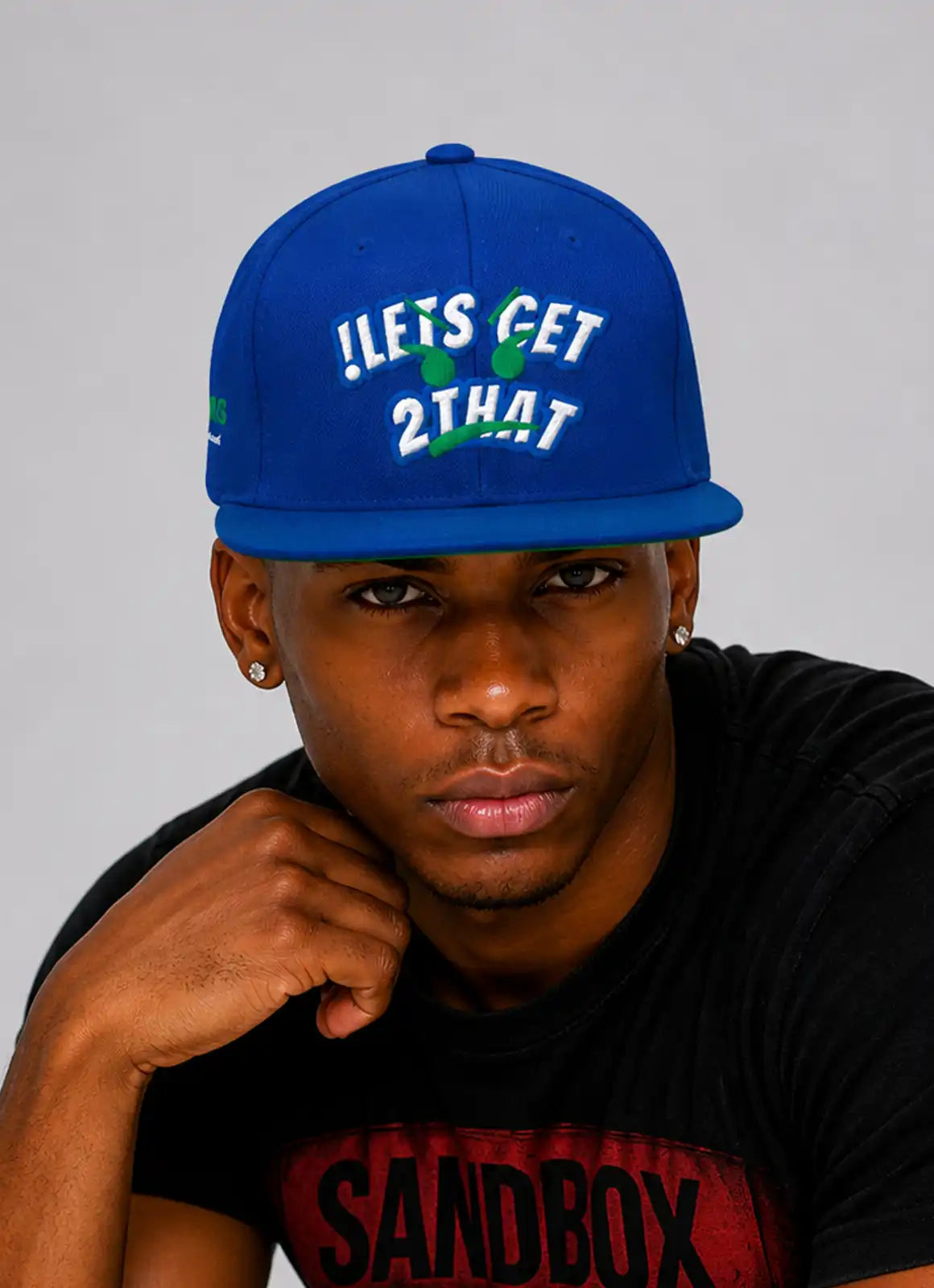 LET’S GET 2 THAT – Statement Snapback Blue