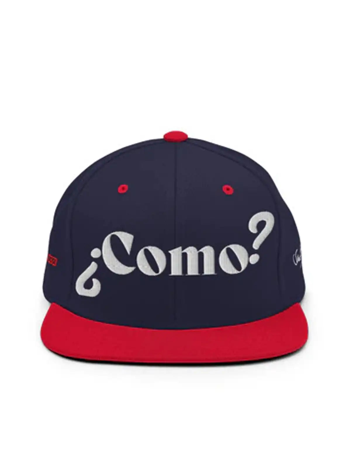 ¿Como? – Navy/Red Snapback